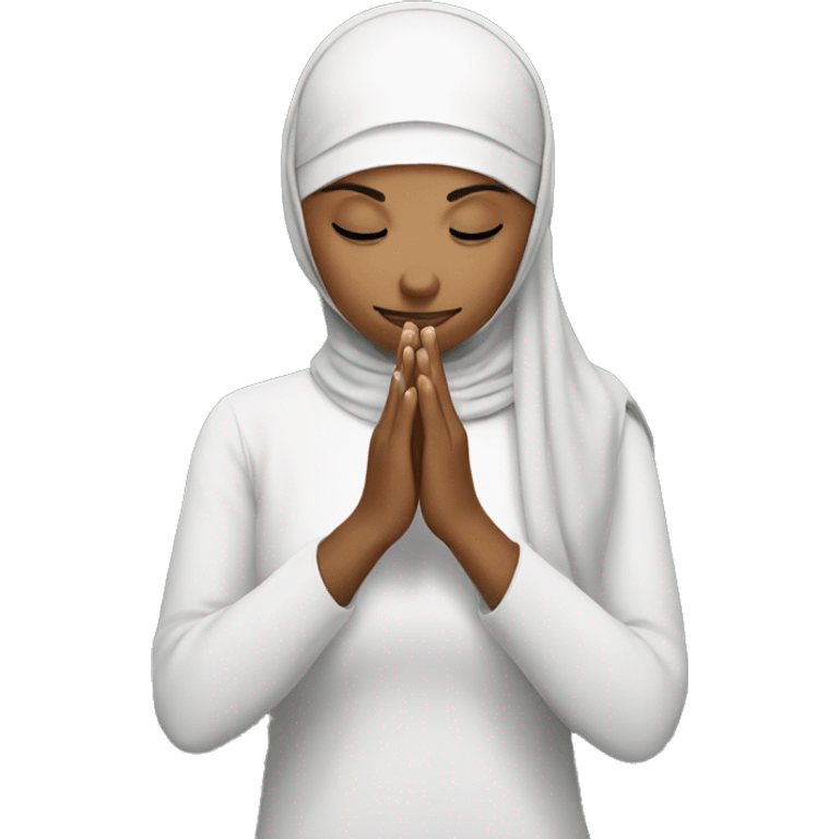 A Muslim woman performs prayer emoji