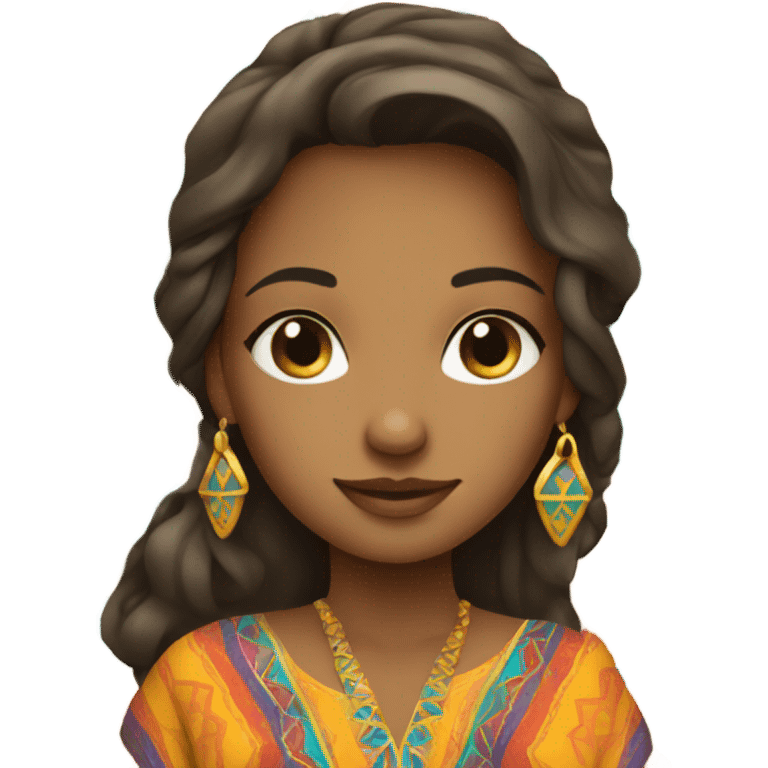 Girl in a moroccan kaftan emoji