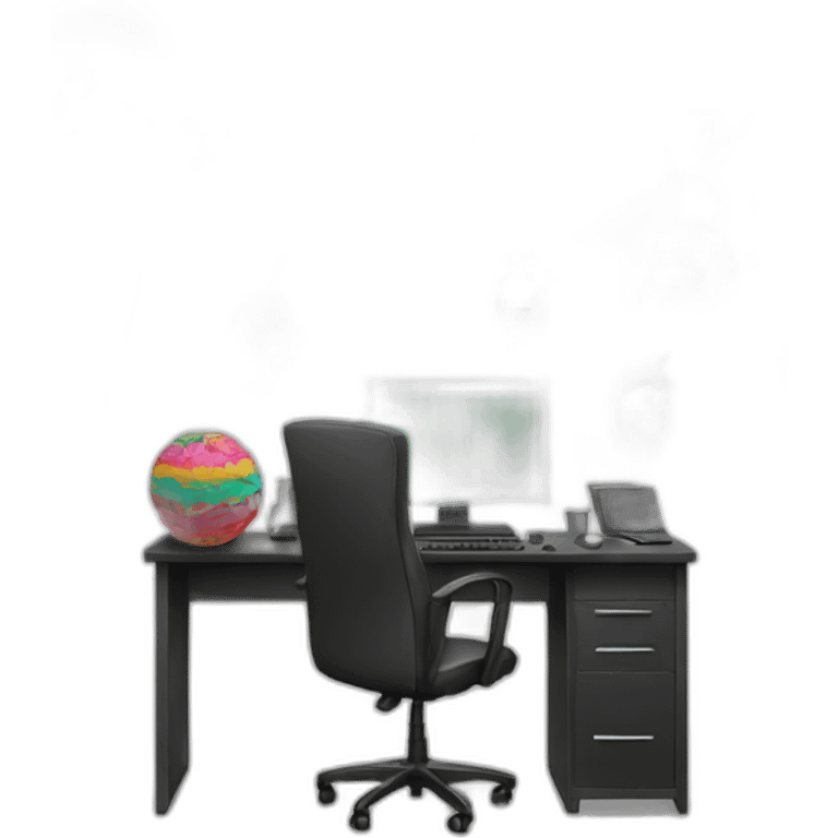 gamer office with a piñata emoji