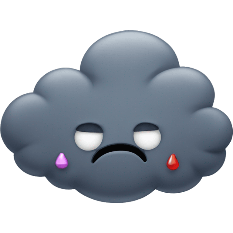  depressed party cloud emoji