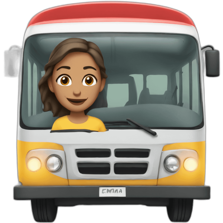 emma se cae del autobús emoji