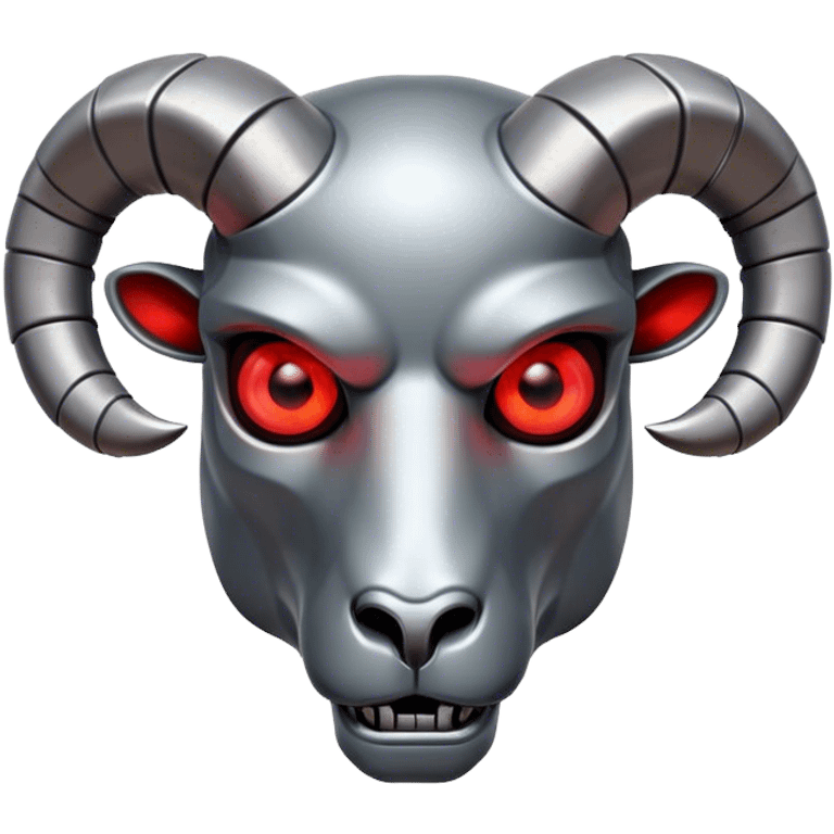 A Ram head in the terminator style emoji