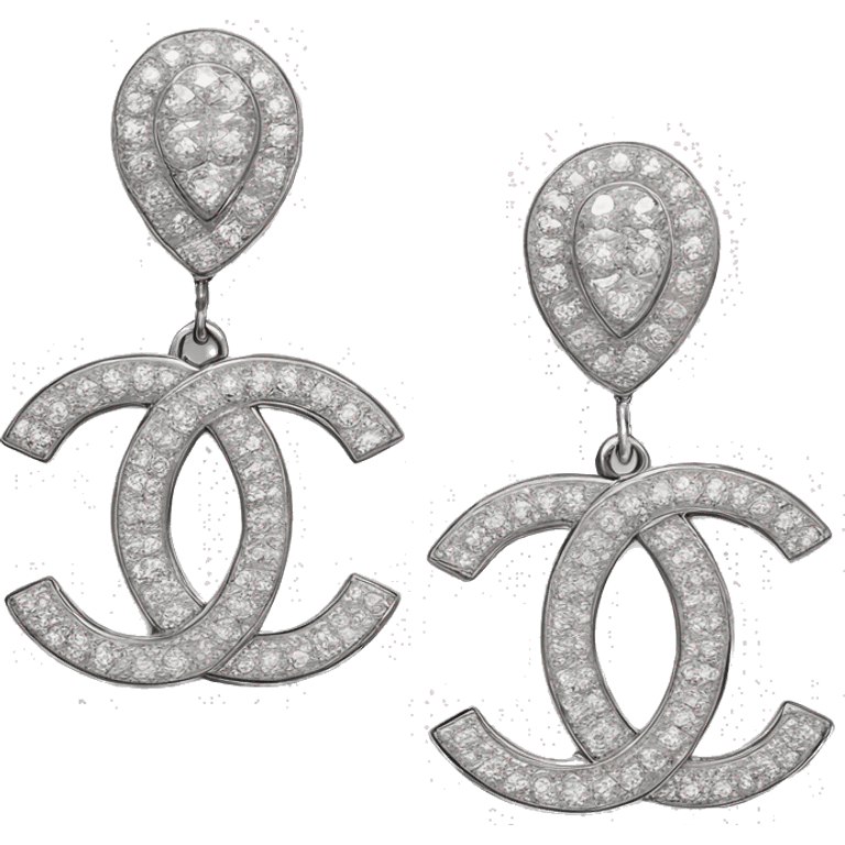 Chanel earrings diamond  emoji