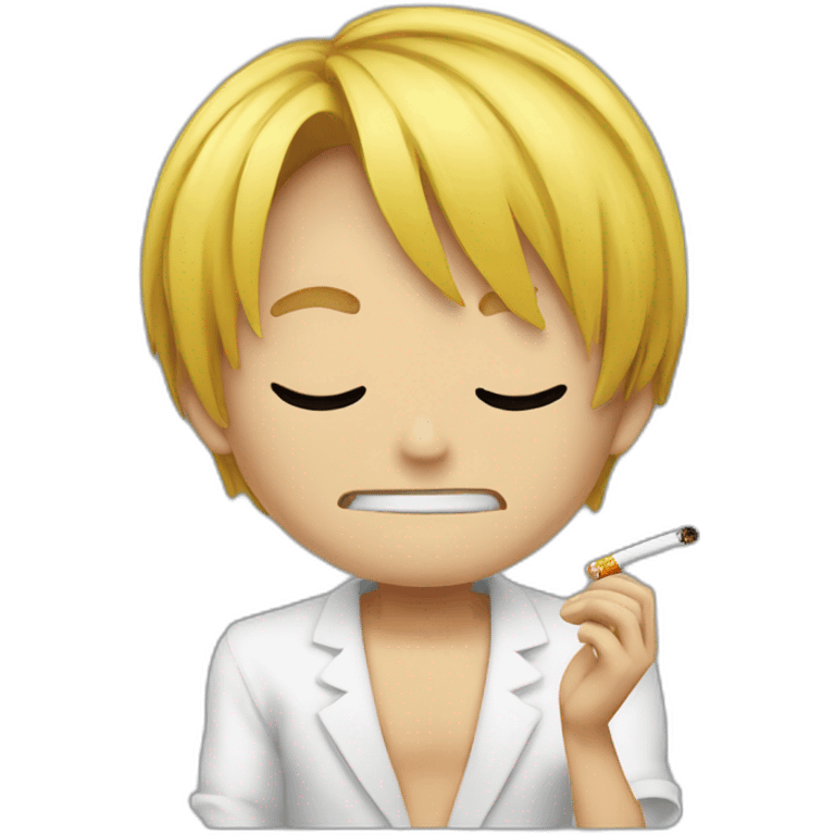 Sanji fumant une cigarette emoji