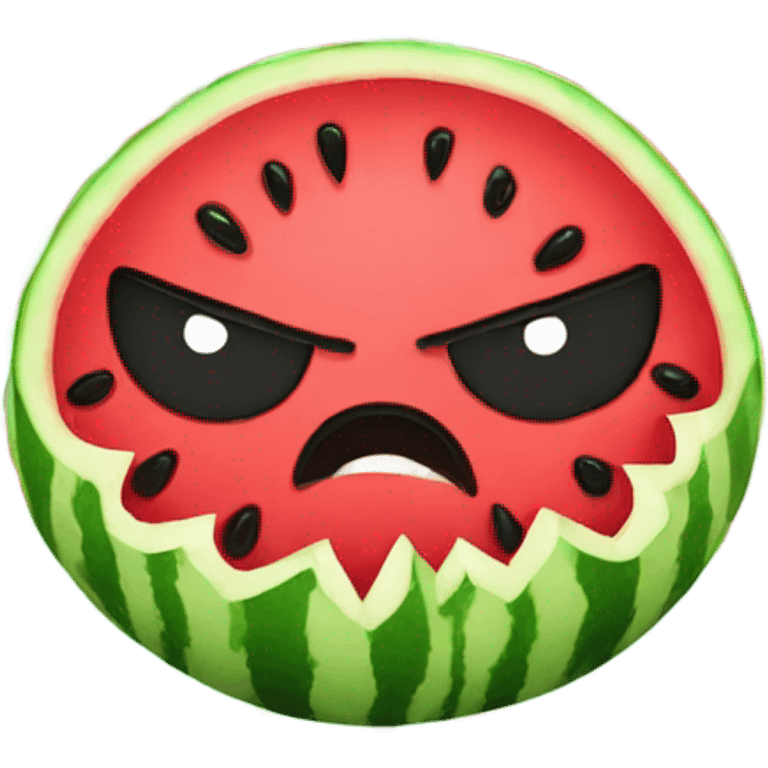 Angry watermelon  emoji