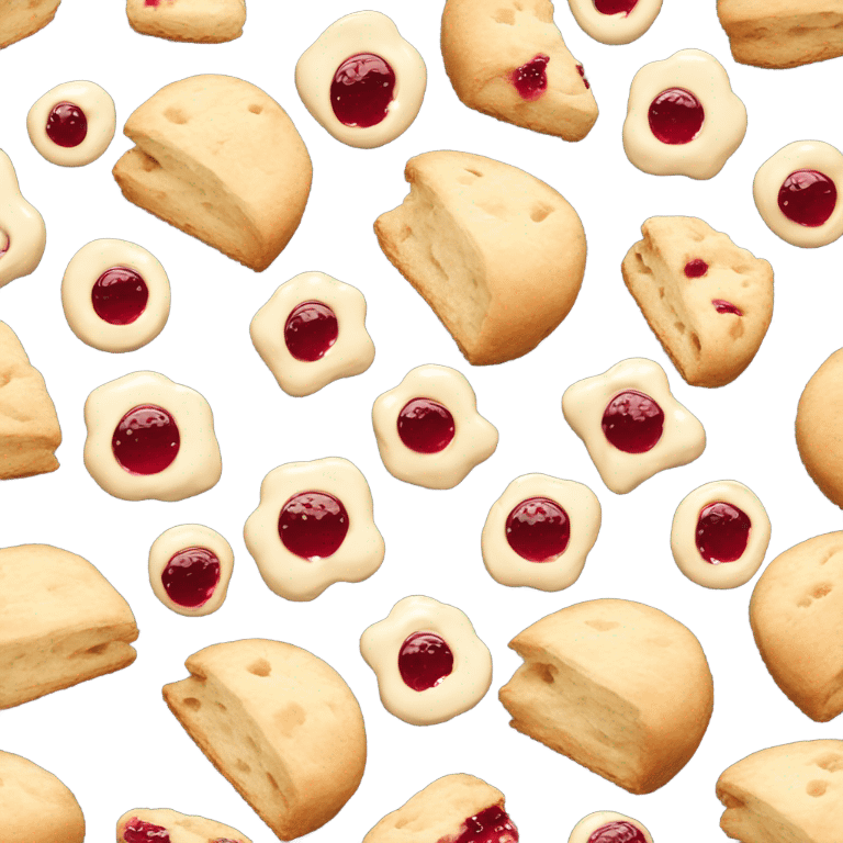 Scone with jam and cream emoji