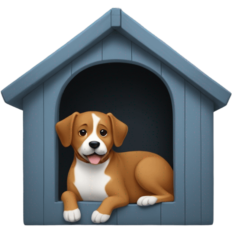 A human in a dog house  emoji