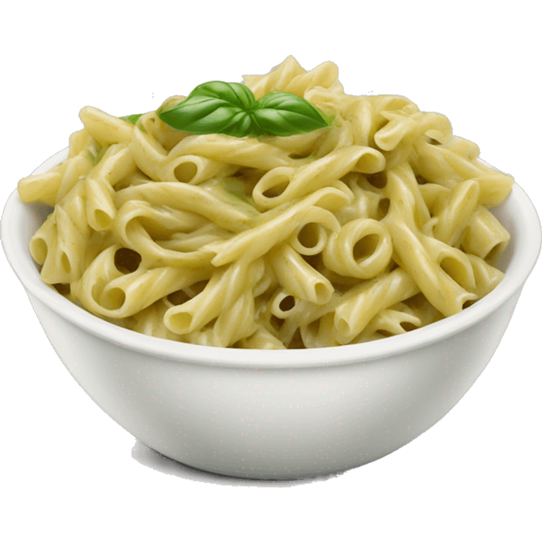 Pesto pasta in a bowl  emoji