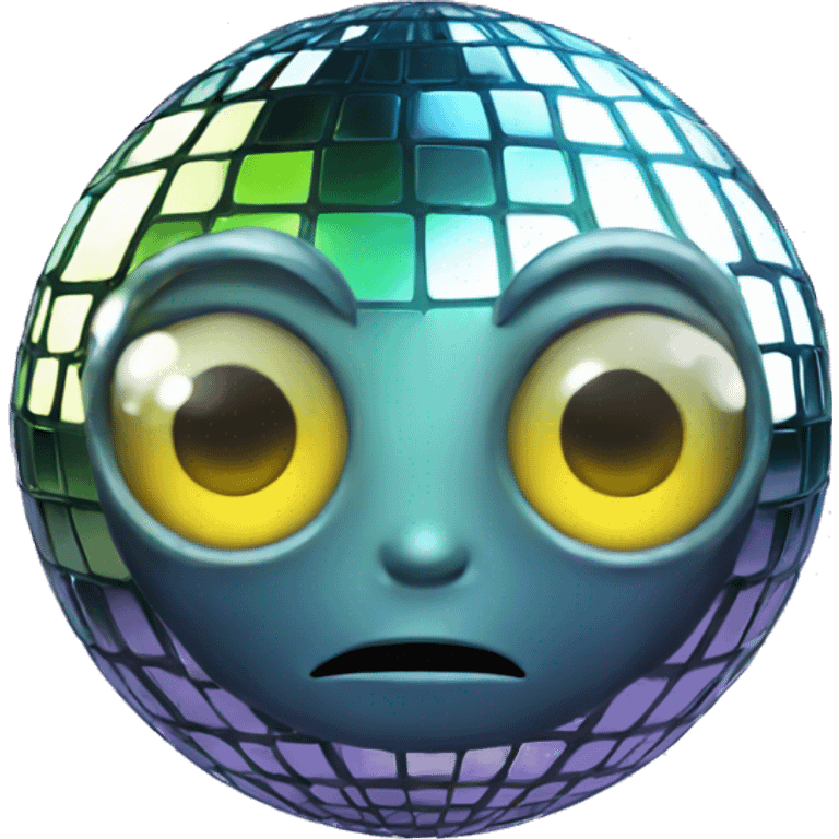 Disco ball alien emoji