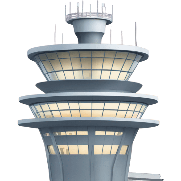 air traffic control tower, full size, modern, realistic emoji