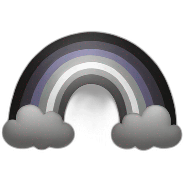 Black and grey rainbow emoji