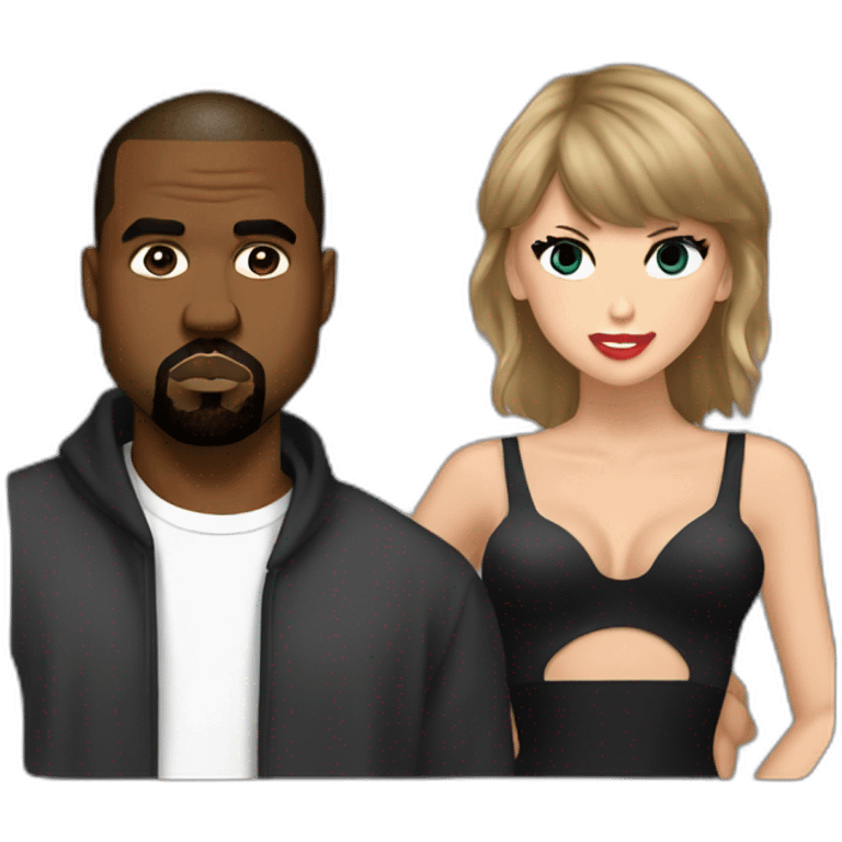 Kanye west with taylor Swift emoji