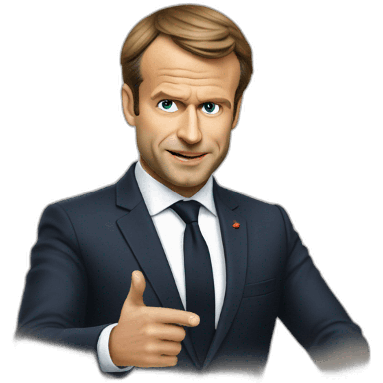 Emannuel macron qui joue emoji