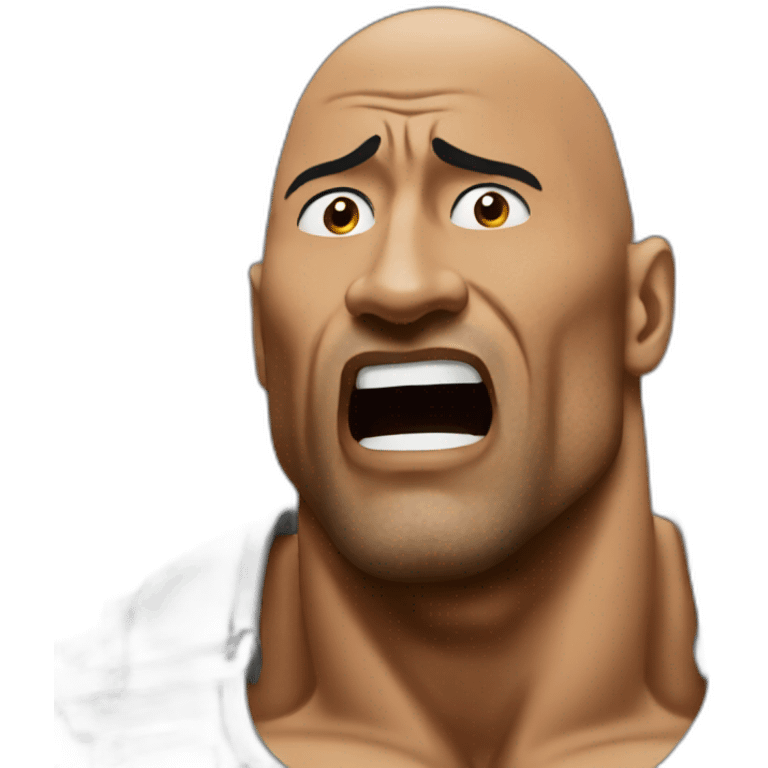 the rock vomiting emoji