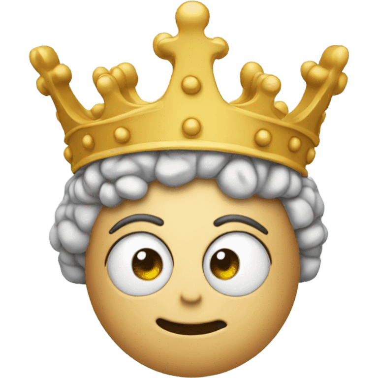 Brain wearing crown emoji