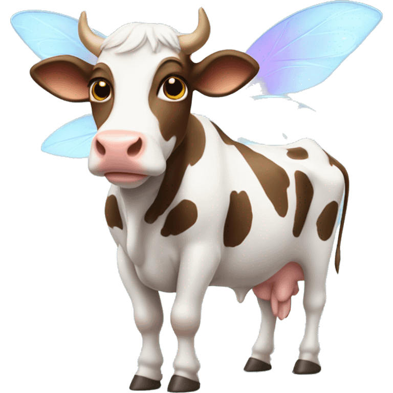 Cow with fairy wings emoji