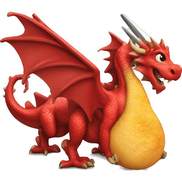 Welsh dragon on a KETO diet emoji