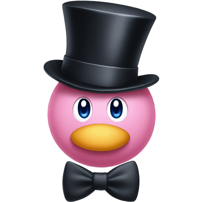 Kirby with a top hat emoji