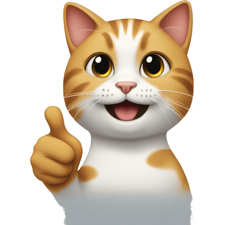 Cat thumbsup emoji