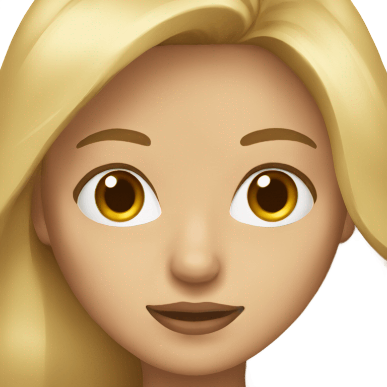 blonde and brown portrait closeup emoji