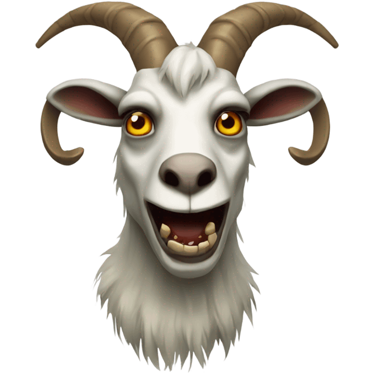 Scary zombie goat emoji