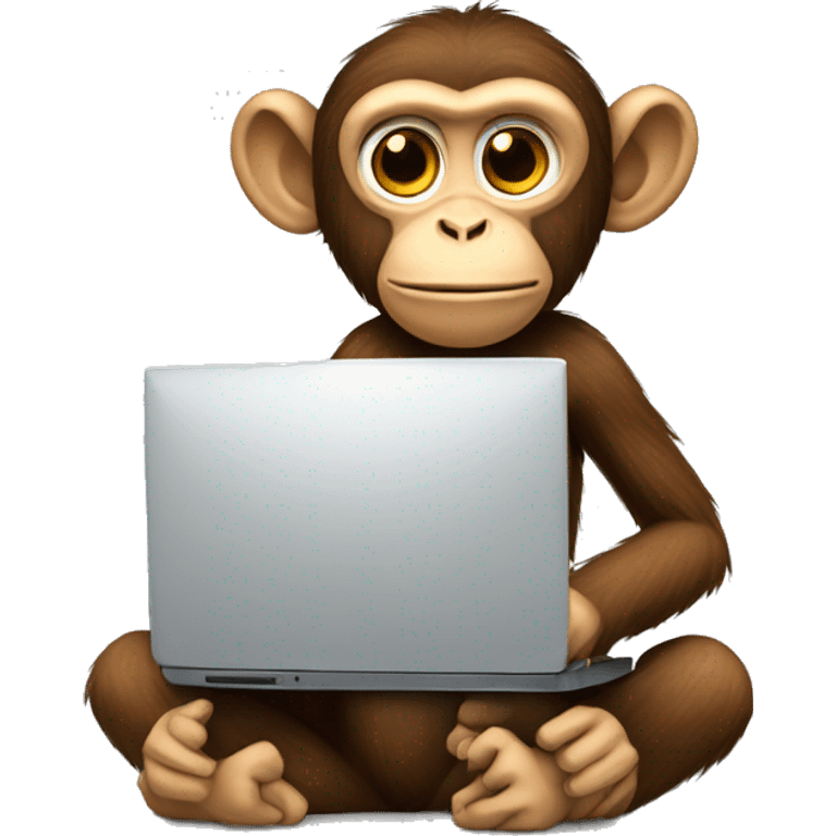 monkey with computer emoji