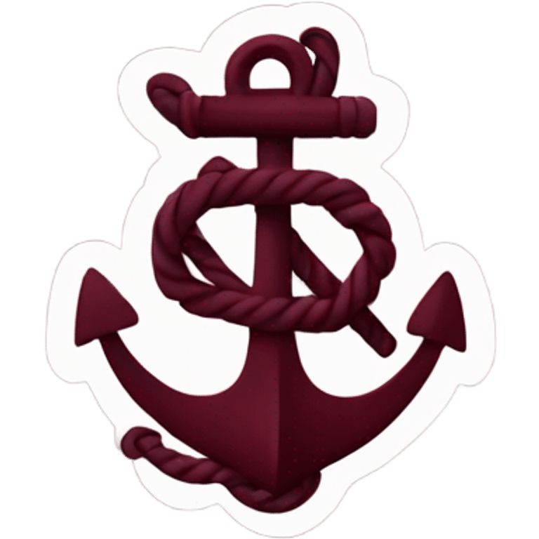 maroon anchor without cable no cable emoji