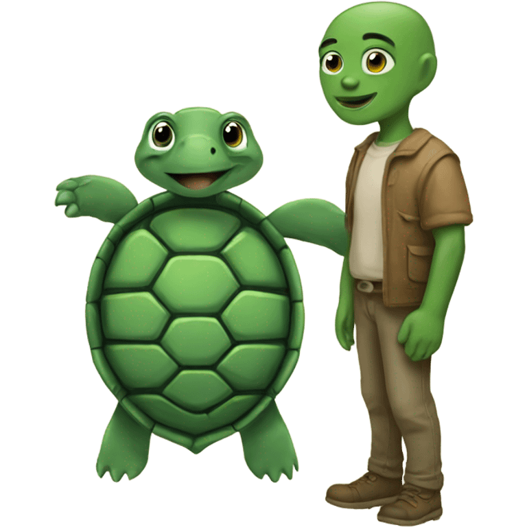 Turtle and human emoji