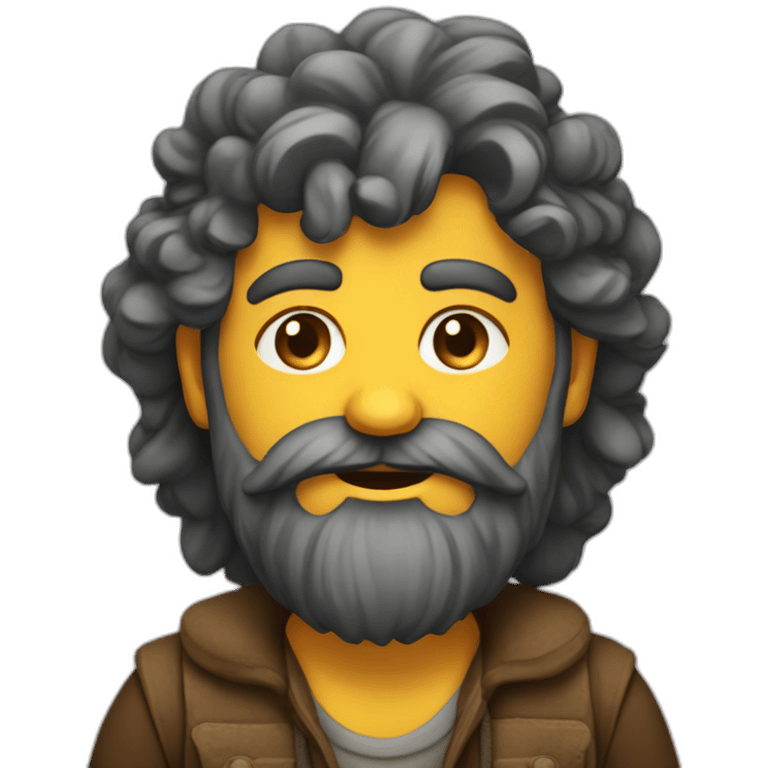 barbu chevelu emoji