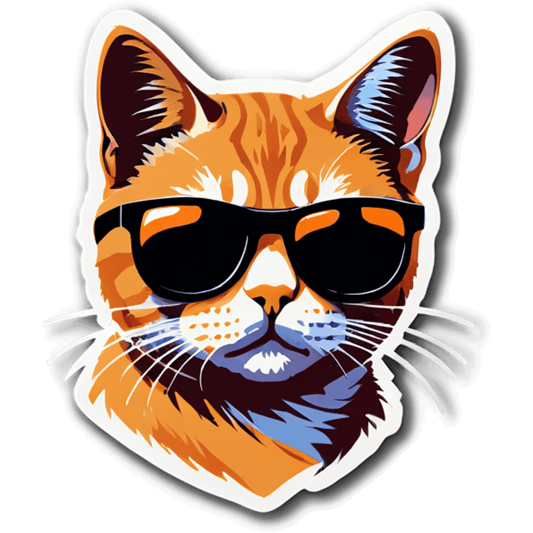 Cat with sunglasses emoji