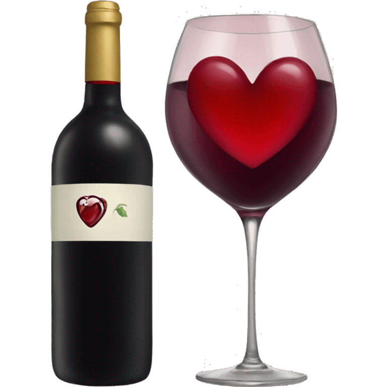 wine heart emoji