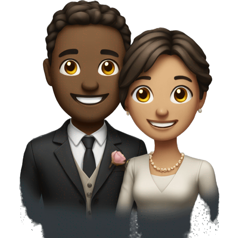 happy couple on dark background emoji