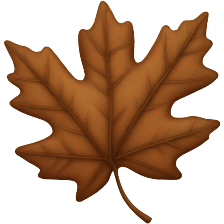 brown fall leaf emoji