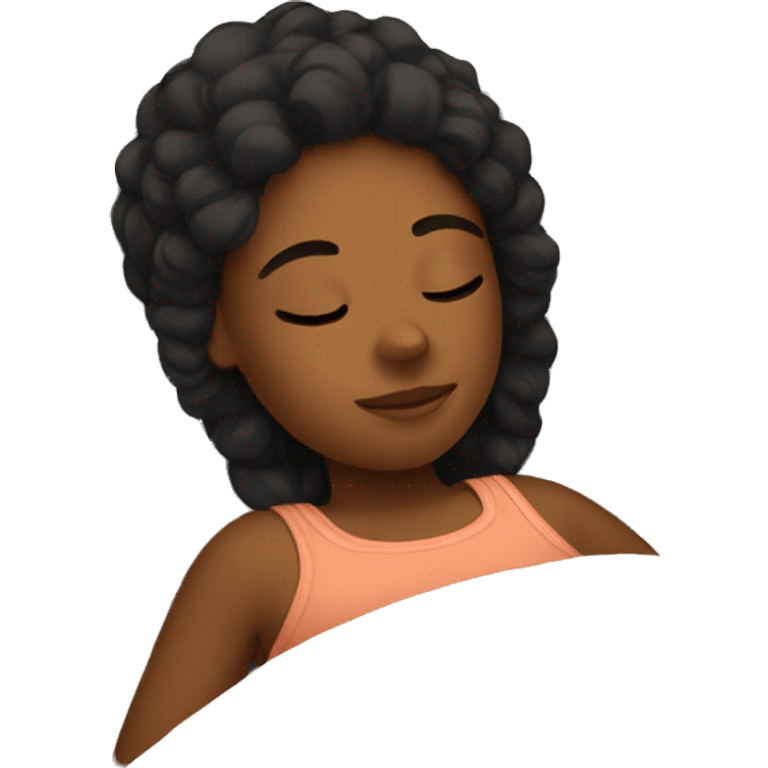 Cozy girl sleeping emoji