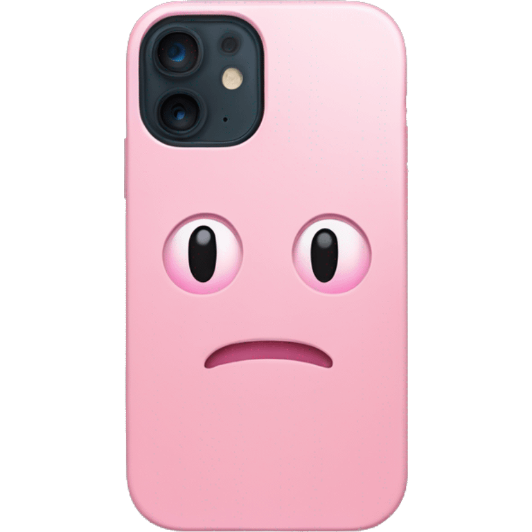  Pink IPhone 12 with cute phone case emoji