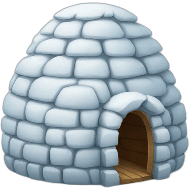 igloo with frown face  emoji