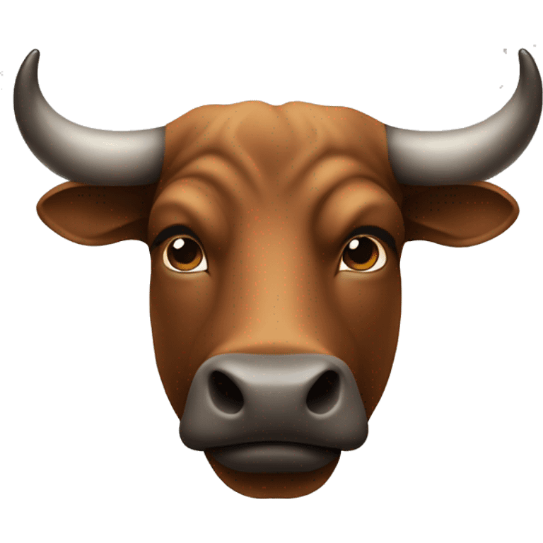 front facing bull head emoji