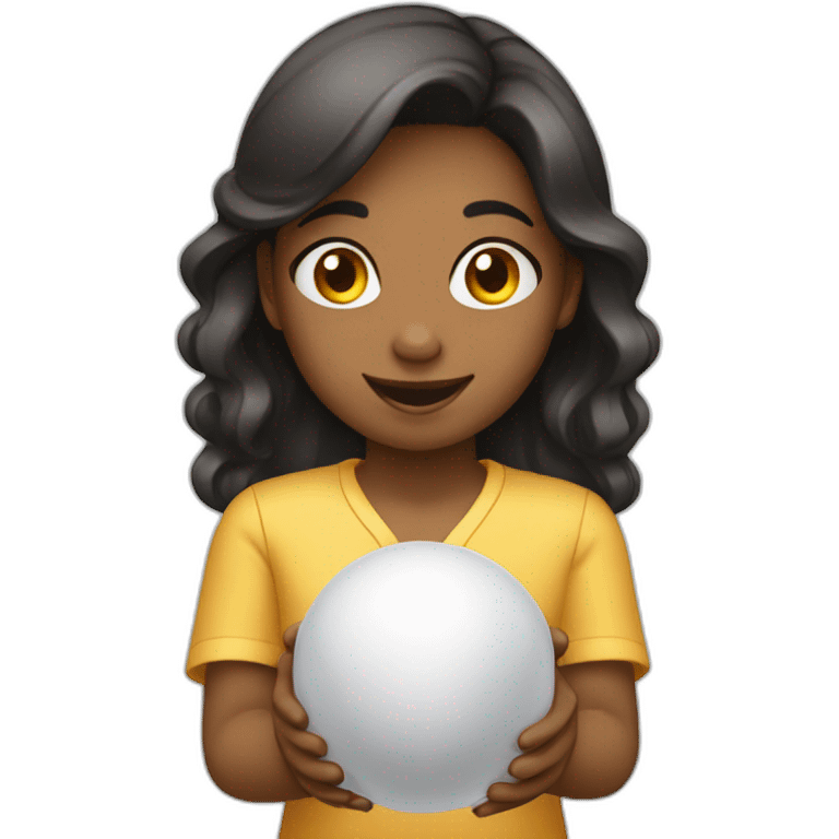 A girl who likes bowling emoji