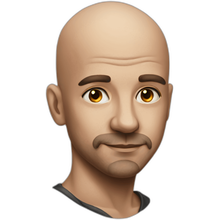 bald man tattoo emoji