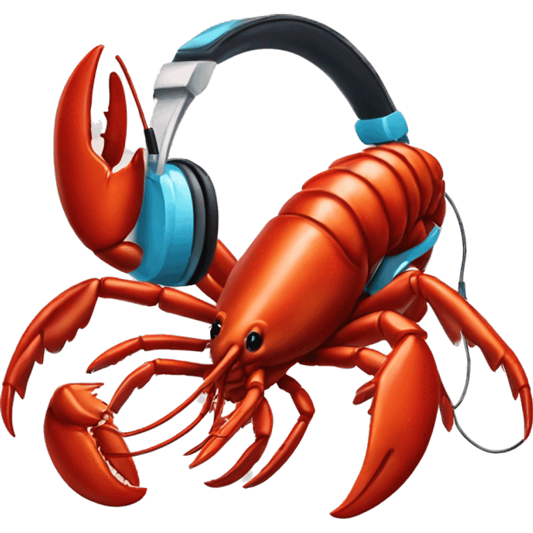 lobster with a headset with a microphone working a helpdesk emoji