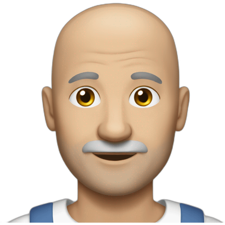 European bald prisoner in his fifties emoji