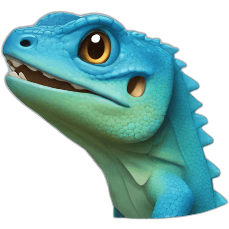 Blue lizard emoji