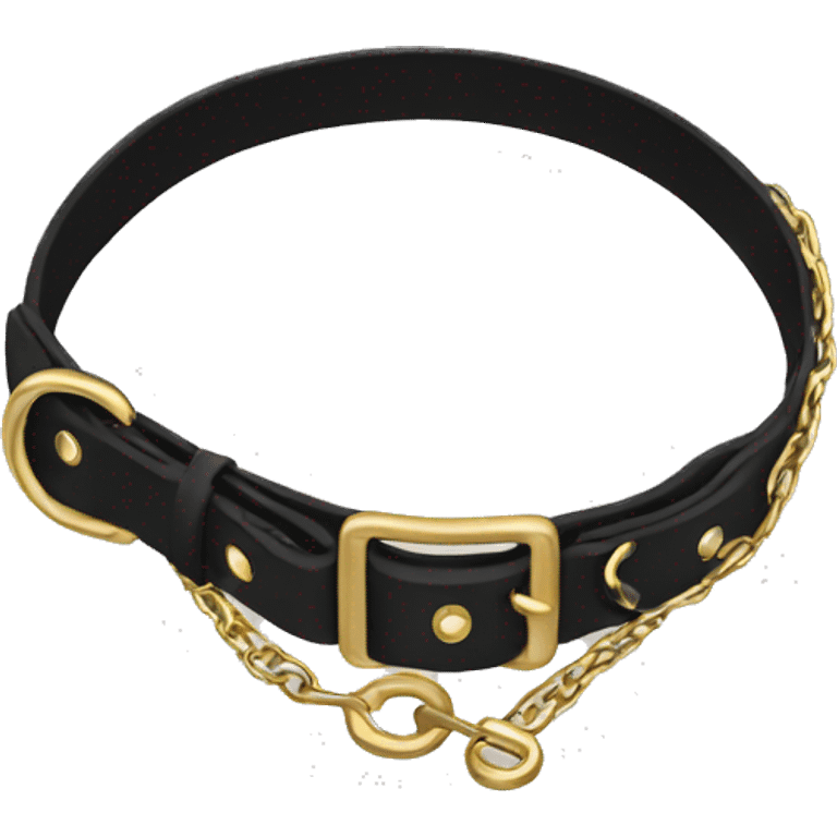 Dog collar with chain emoji