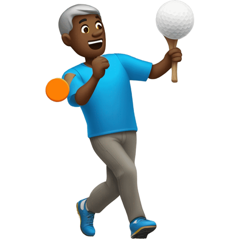 Man playing Disc golf emoji