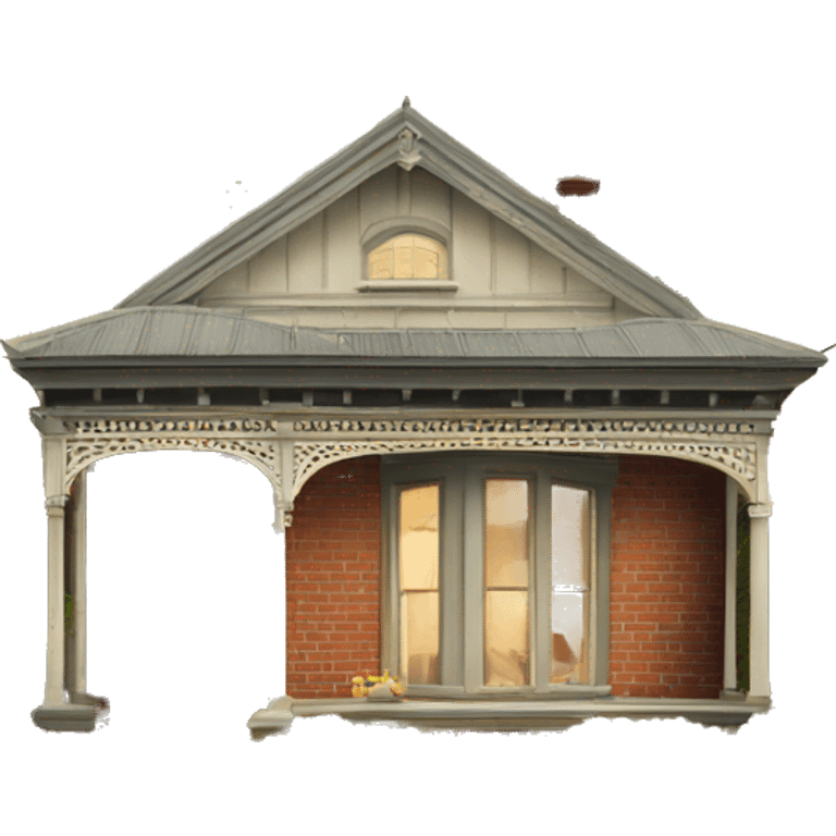 Classic Melbourne Terrace Cottage house emoji