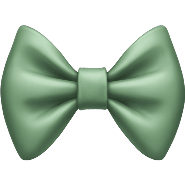 Sage green bow collar emoji