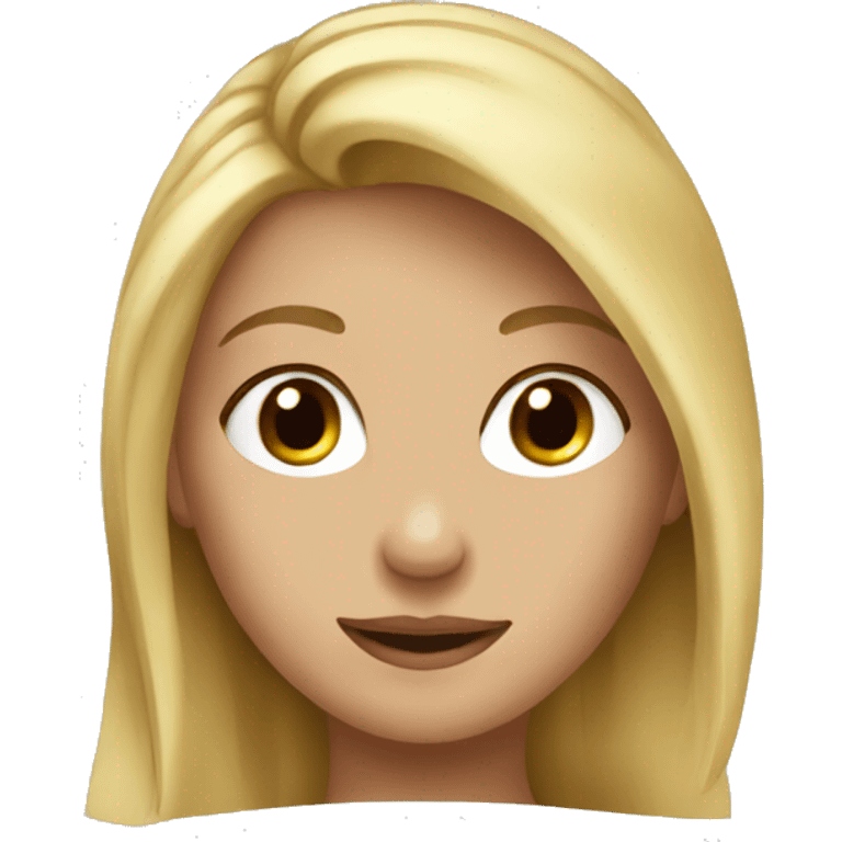 Blonde girl in brown horse  emoji