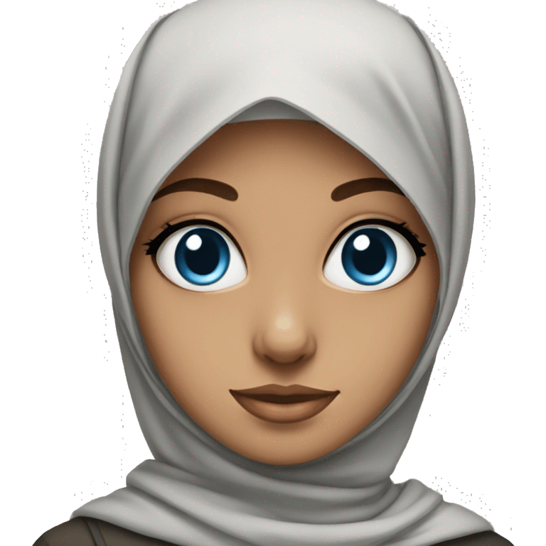 Blue-eyed girl in a hijab emoji