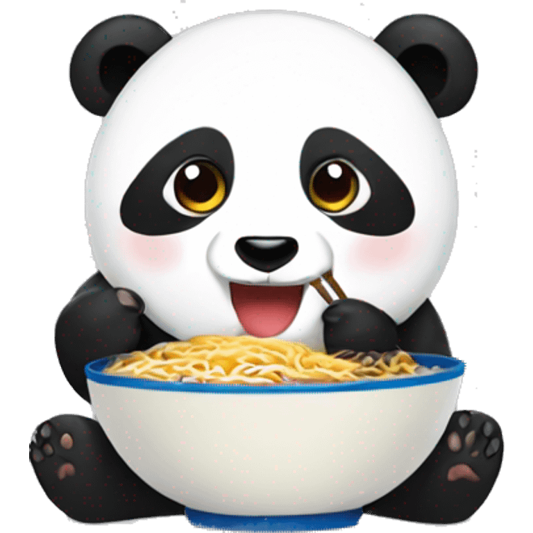 panda eating buldak ramen emoji