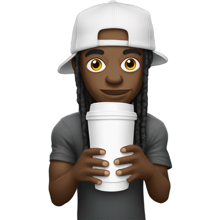 Lil wayne with styrofoam cup emoji